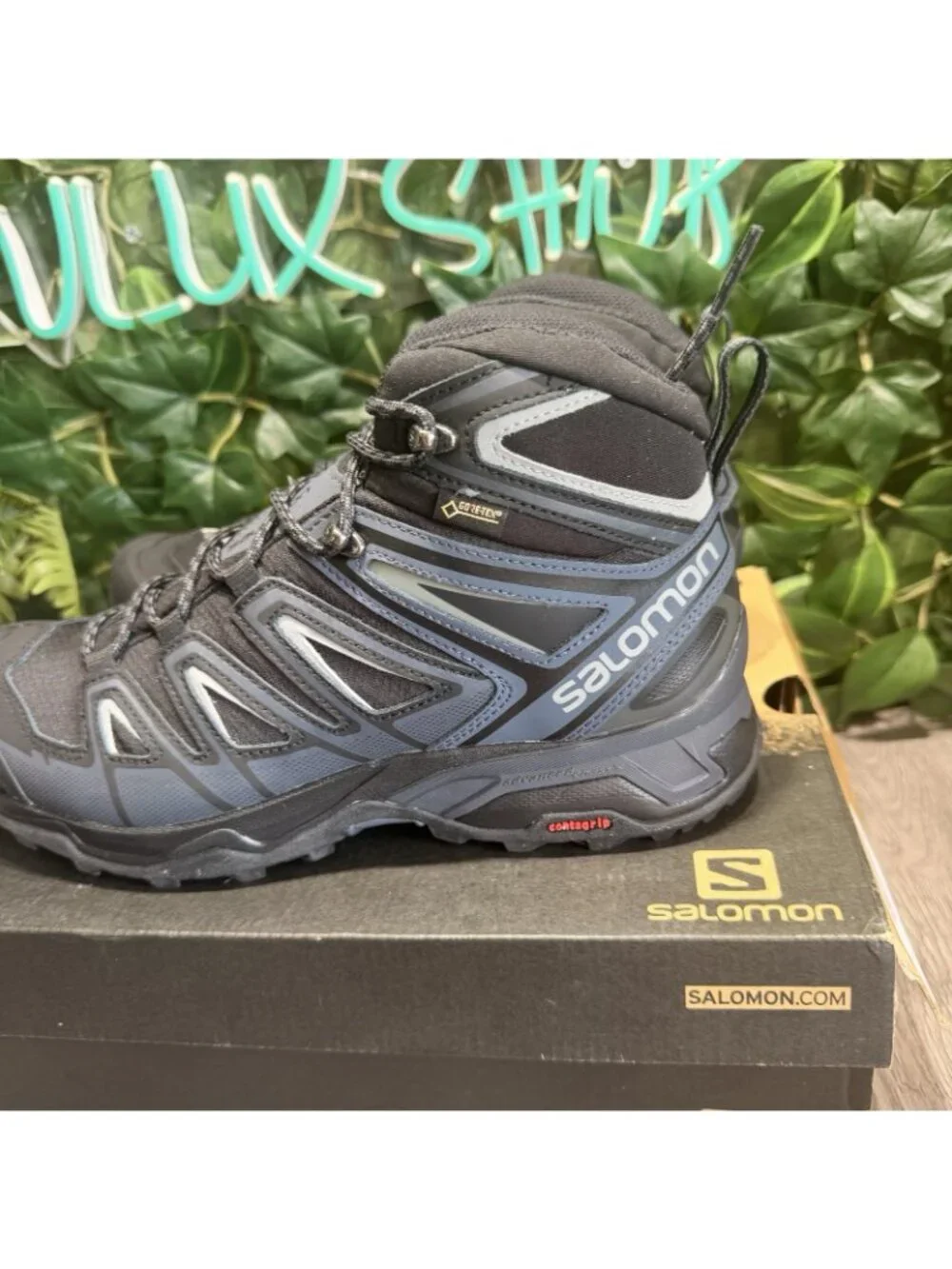 New Men's Salomon X Ultra Mid GTX Shoes Black Trail Hiking Sneakers 398674 7.5